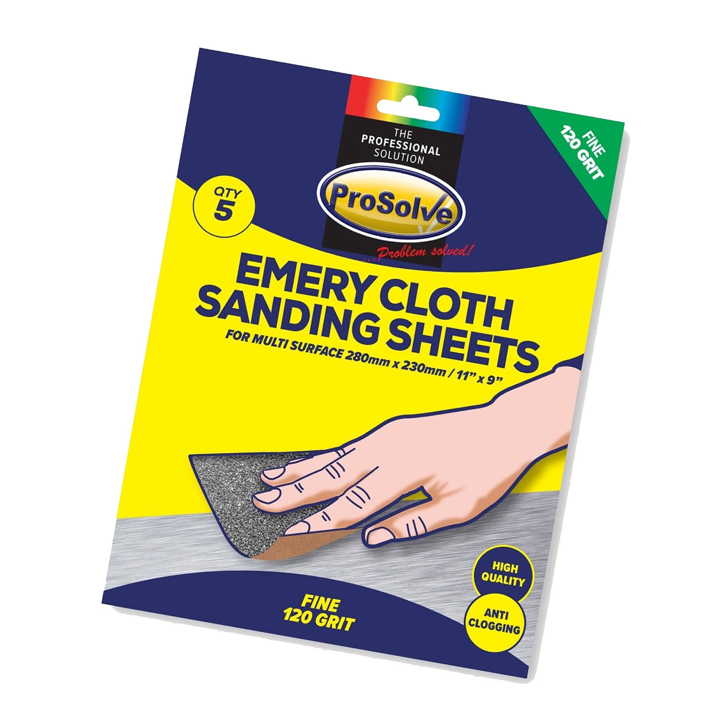 Emery Cloth Sanding Sheets Pk 5 (230x280mm)