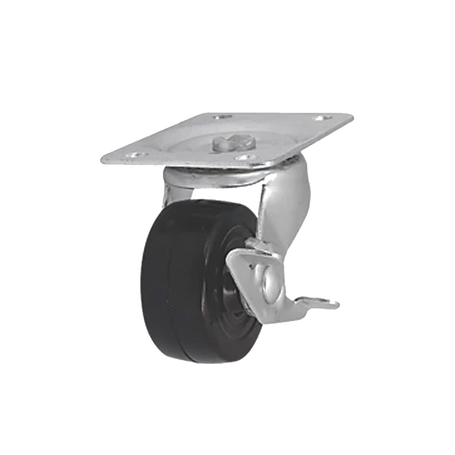 Heavy Duty Wheel Castor with Brake (Semi Elastic Rubber)