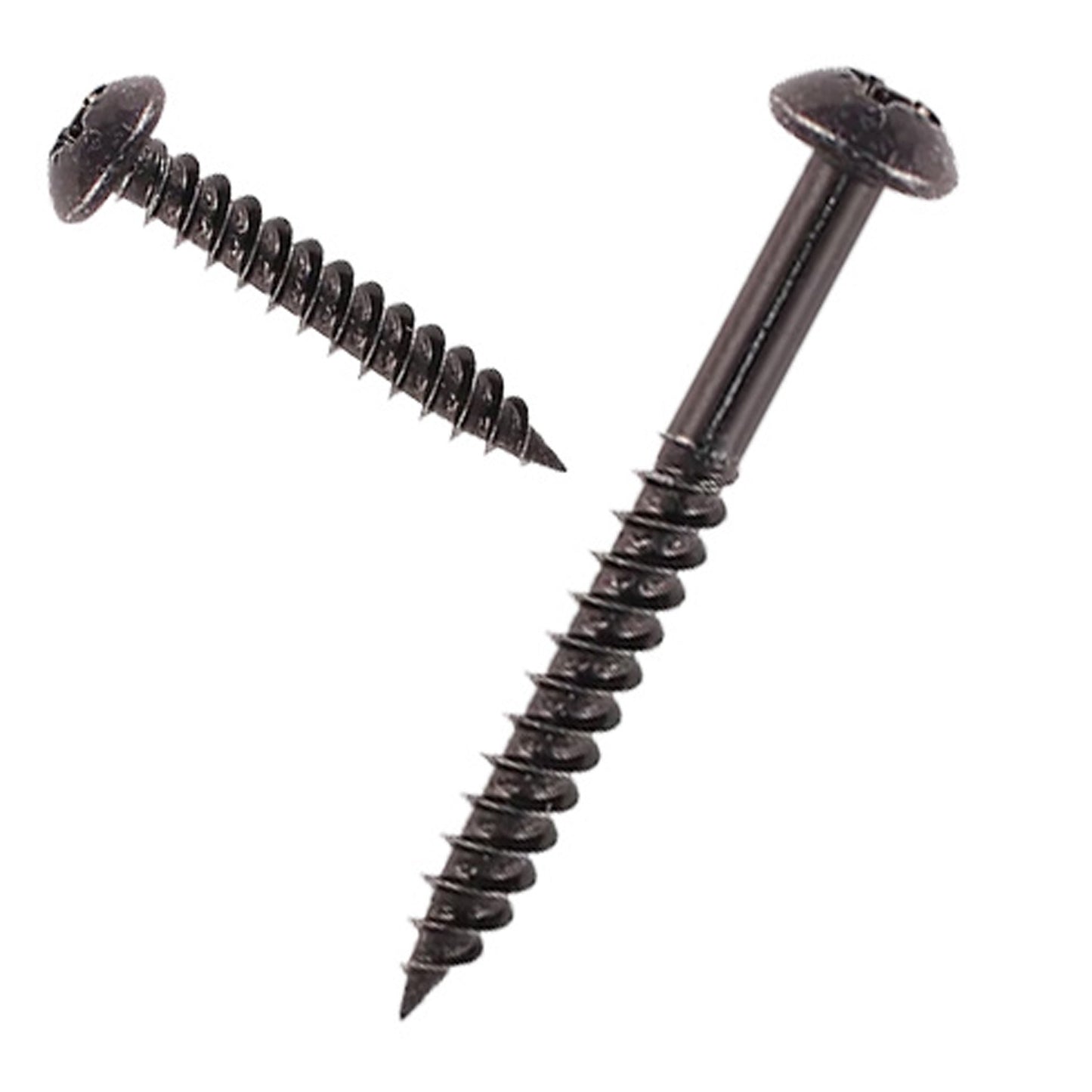 Pozi Round Head Woodscrews - Black (Sold as singles)