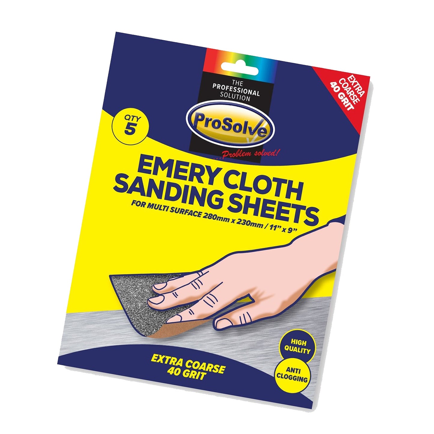 Emery Cloth Sanding Sheets Pk 5 (230x280mm)