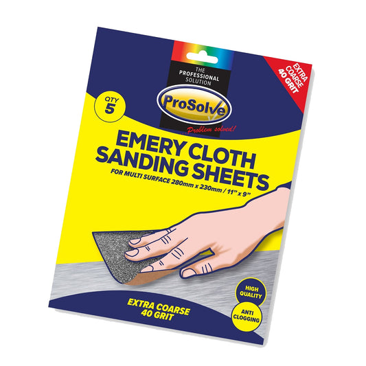 Emery Cloth Sanding Sheets Pk 5 (230x280mm)