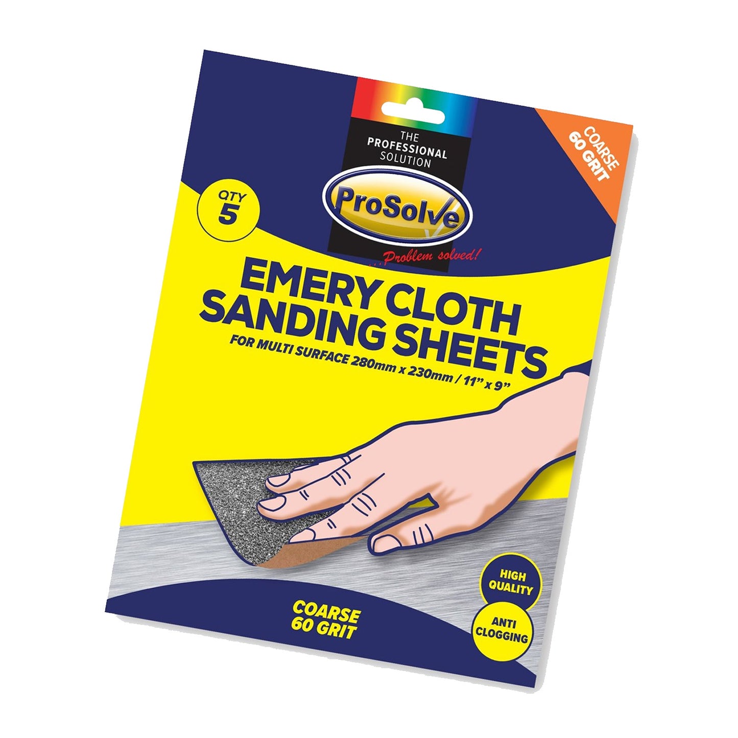 Emery Cloth Sanding Sheets Pk 5 (230x280mm)