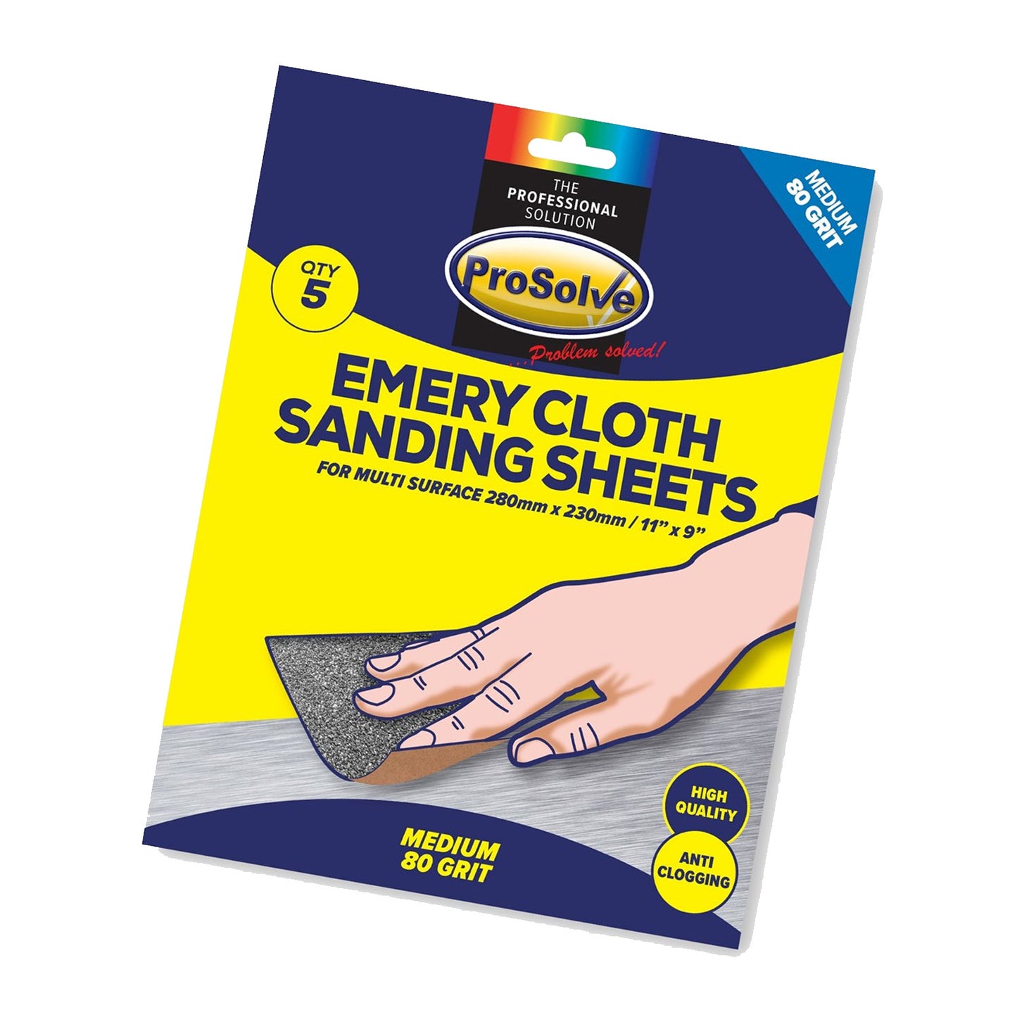Emery Cloth Sanding Sheets Pk 5 (230x280mm)
