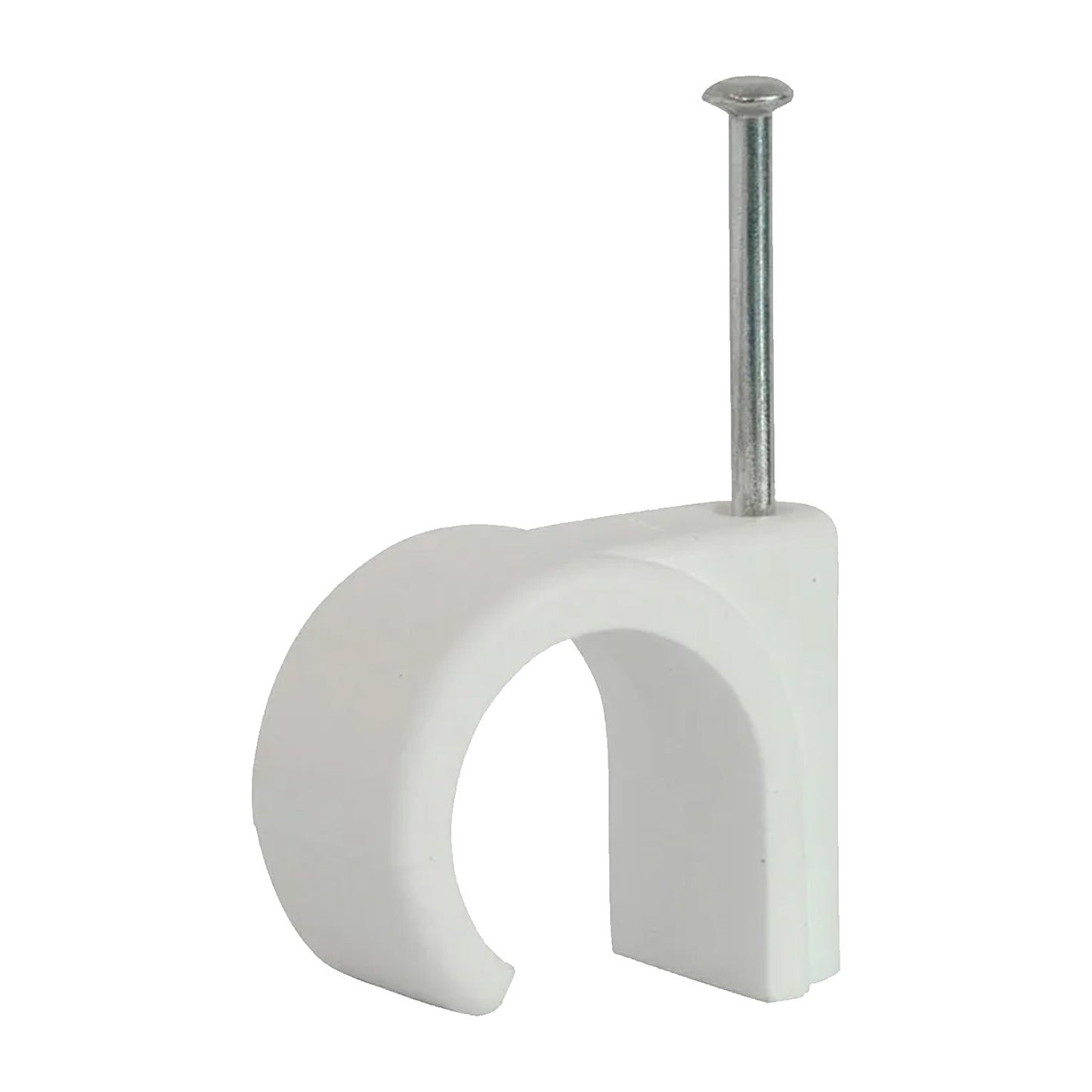 White Nail-in Pipe Clip