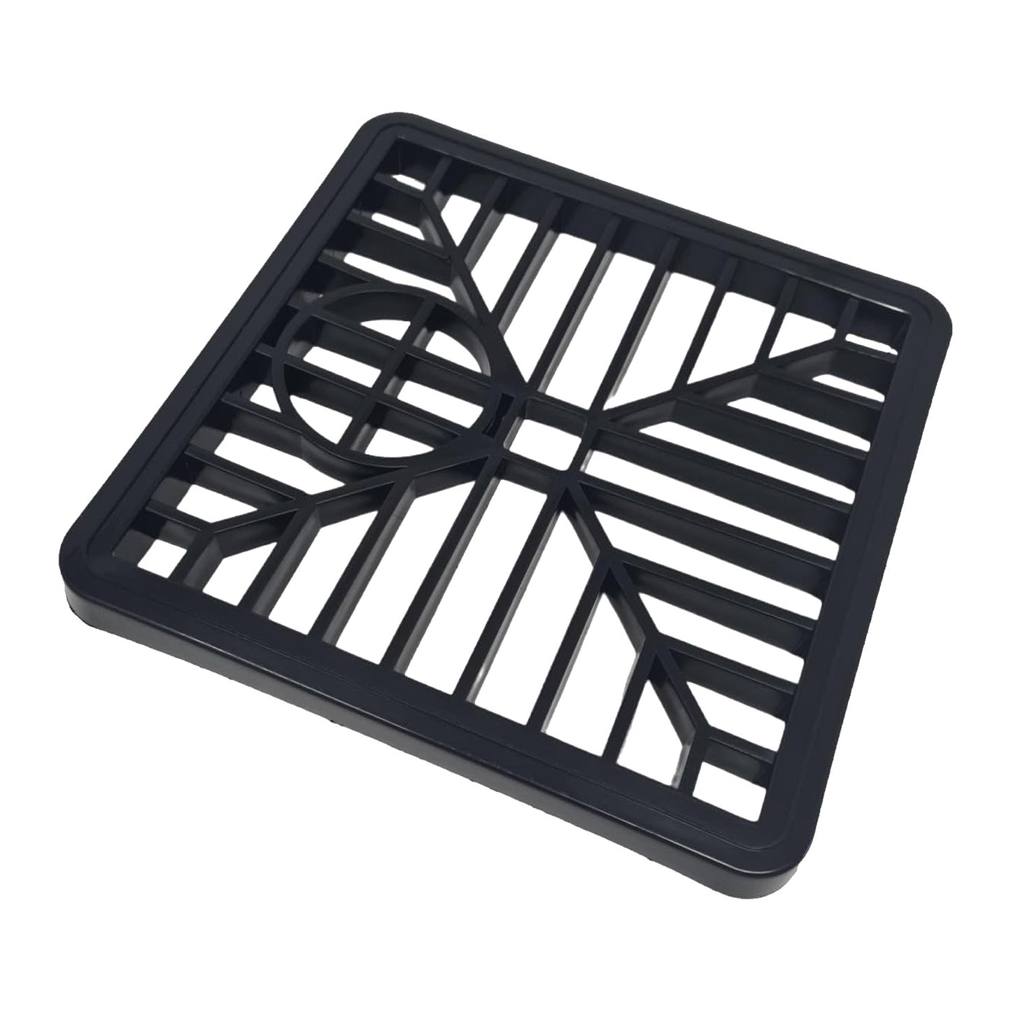 Gully Grid Black Plastic 150mm (6")