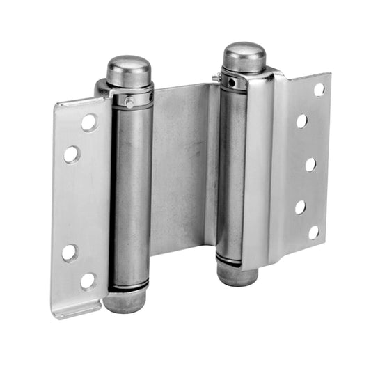Double Action Spring Hinge Silver Lacquered (1 pair)