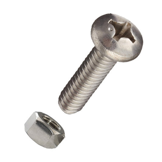 Pan Head Machine Screw -Stainless Steel (Sold as singles)