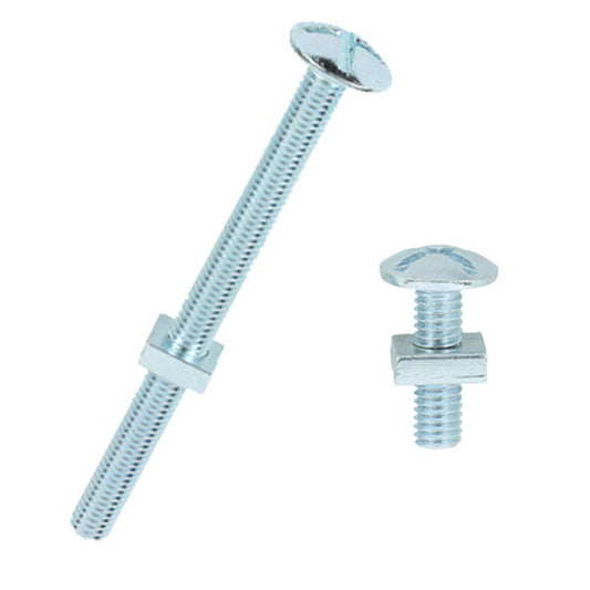 Roofing Bolt & Nut Zinc Plated (Sold as singles)